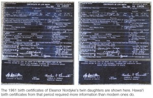 Nordyke twins certificates, another Obama eligibility clue
