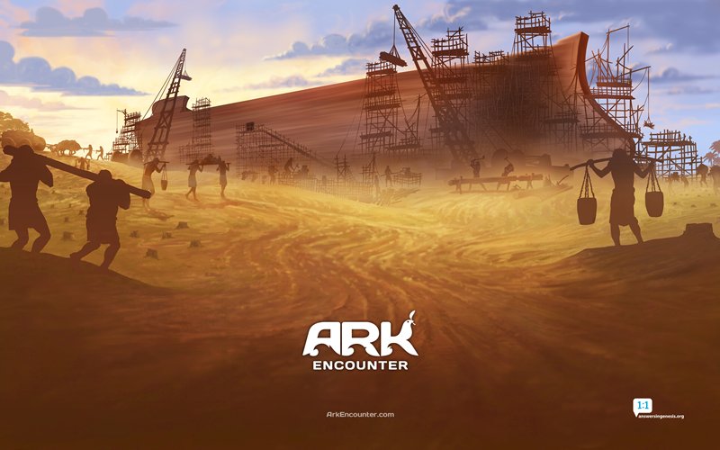 An artist's concept of Noah's Ark in the desert. Credit: AiG