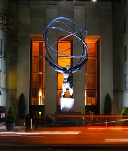 Statue of Atlas, that became the cover illustration for Atlas Shrugged. This is also our metaphor for the SOPA Strike of January 18, 2012.