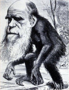 This caricature of Darwin is ironically much like the mental image of the villains in Atlas Shrugged