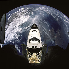 Shuttle Atlantis during a more glorious time in the US space program