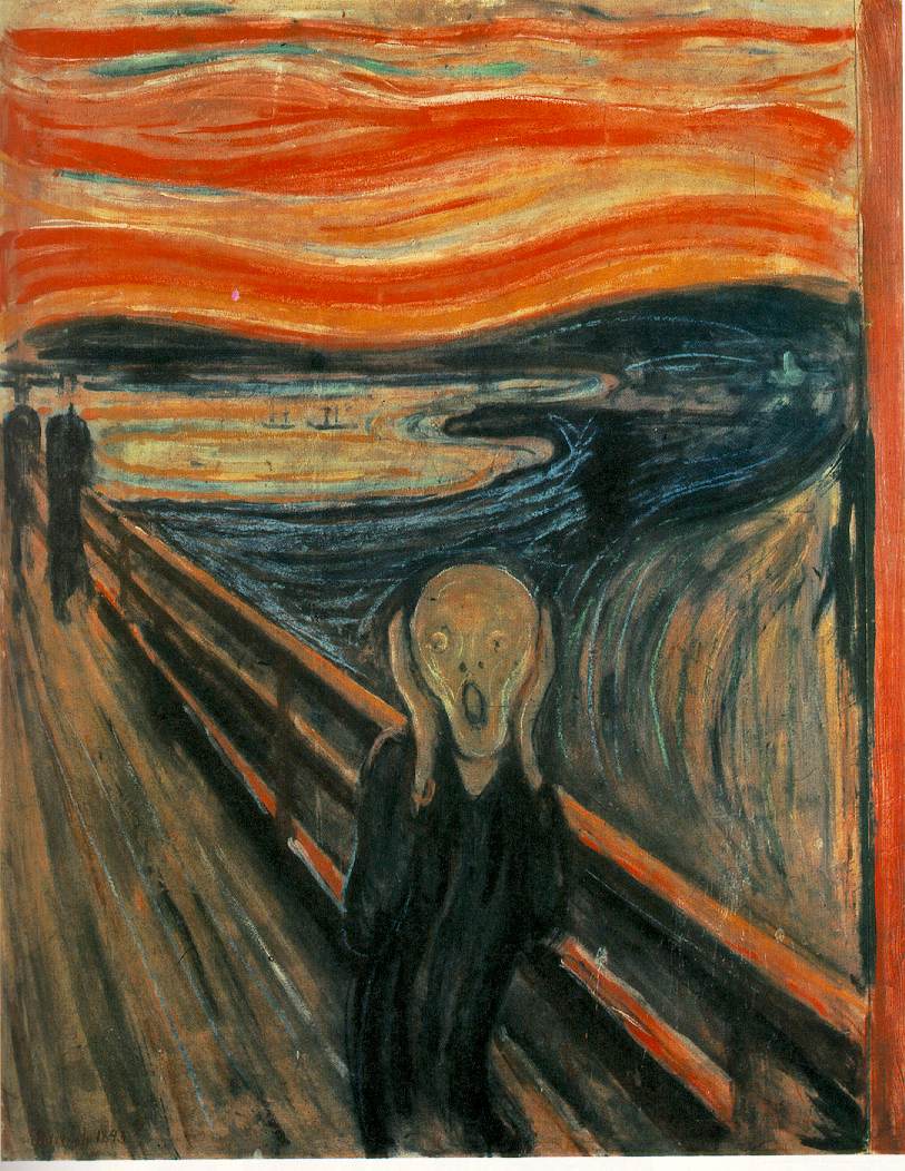 Fear illustrated - like animals and small children - The Scream, by Edvard Munch (1893)