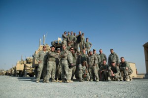 The 70th Medium Truck Detachment and other troops preparing to leave Iraq