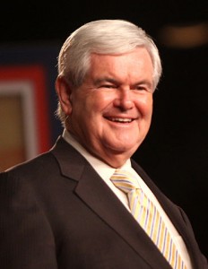 Newt Gingrich at CPAC Florida. He is the new leader in the GOP race.
