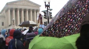 The 2012 March for Life finishing before the Supreme Court