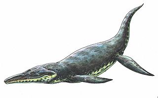 Kronosaurus, the giant crocodile-like creature of Creation Day Five