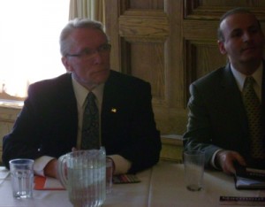 Ed Szawiel and Bader Qarmout at the New Jersey Tea Party Caucus Senate Candidates Forum
