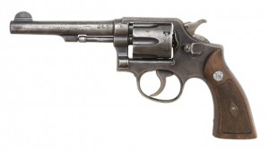 A Smith and Wesson revolver, hard to get in an era of increased gun sales