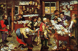 Pieter Brueghel the Younger, "Paying the Tax Collector" Appropriate metaphor for taxes. Oil on panel.