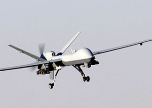 An MQ-9 Reaper. Will the Air Force use a plane like this to fight crime in America? Will the police use it?