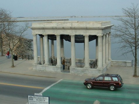 Plymouth Rock Monument, Plymouth, MA, where the Pilgrims landed. A worthy monument to Thanksgiving.