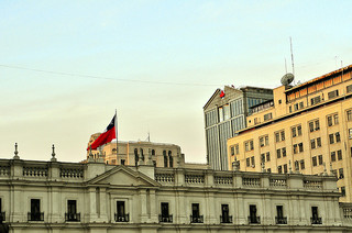 Chile's Moneda Palace. A violent gun battle broke out at this building during the 1973 coup d'état against Salvador Allende.