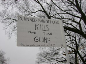 An anti-abortion and anti-gun control message