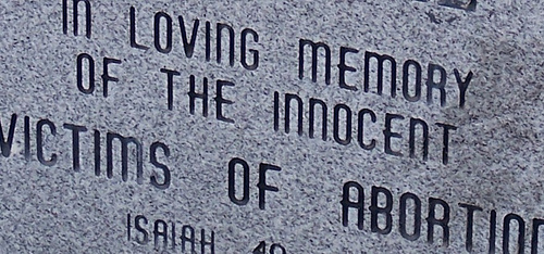 In loving memory of the innocent victims of abortion