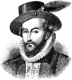 Sir Walter Raleigh, first architect of English settlement of America