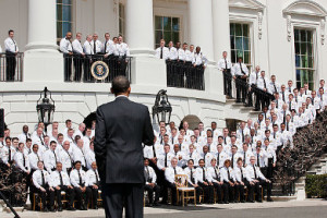 Obama addressing uniformed Secret Service members