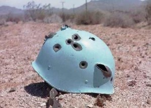 This pockmarked UN helmet symbolises the failures of globalism as nothing else can.