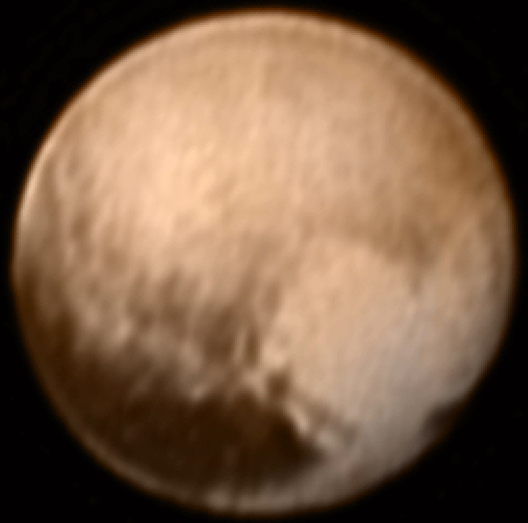 Pluto, in true color