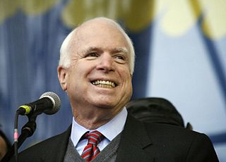 John McCain speaks in Kiev, Ukraine.