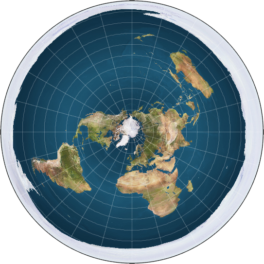 A flat earth model.