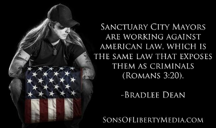 Sanctuary cities operate outside the law and in violation of it. The toleration of this constitutes treason.