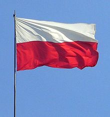 Flag of Poland. Note its simple colors.