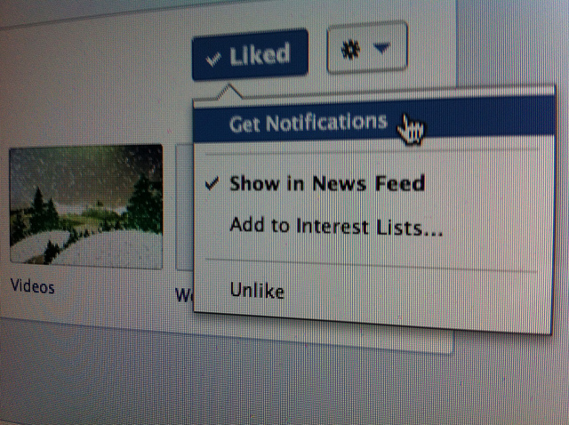 A Facebook notification settings page. Are Facebook and other social media subversive? And in a conspiracy of censorship?