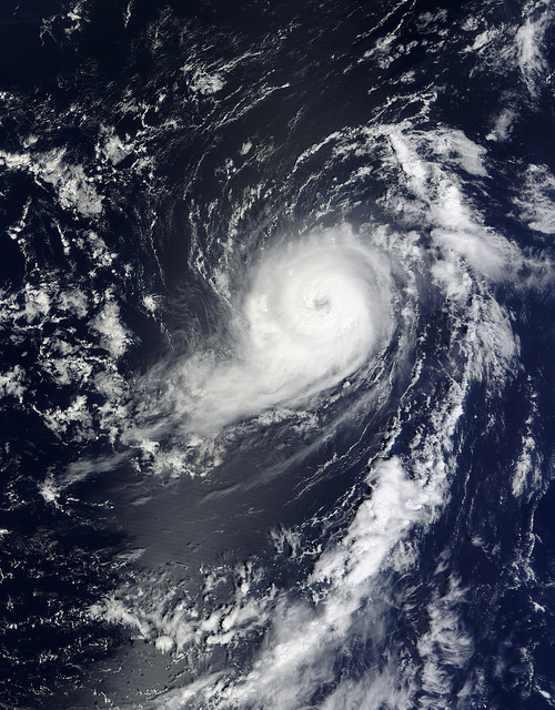 Hurricane Michael, when it was a Category 2 storm over the ocean.