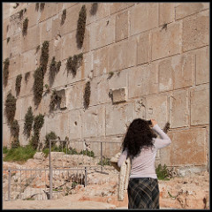 Outer wall of the Cave of Machpelah in Hebron. Was Baruch Goldstein monster or martyr?