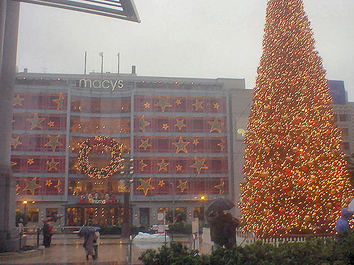 Macy's at Christmastime.