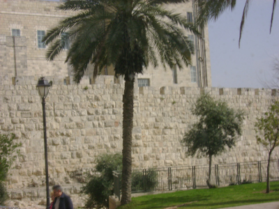 A battlemented wall in West Jerusalem. The Fast of Tevet marks the siege of this city by Nebuchadnezzar.