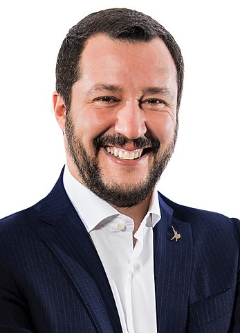 Matteo Salvini as Minister of the Interior of Italy.