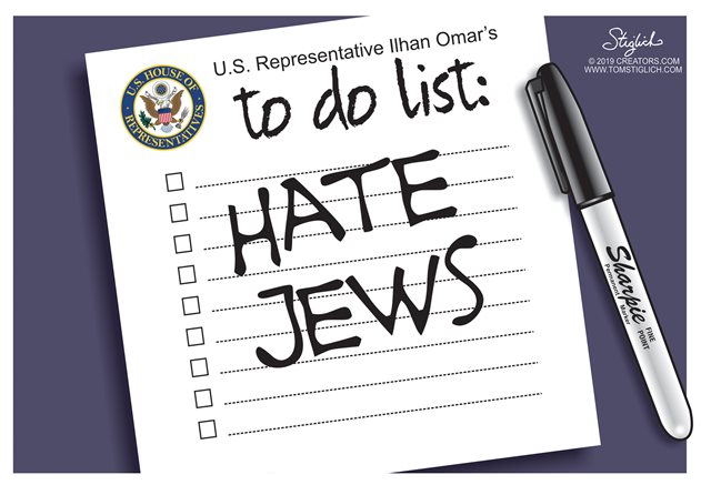 Has Rep. Ilhan Omar anything better to do than attack Jews in public? Antisemitism - Jew hate - at a new level.