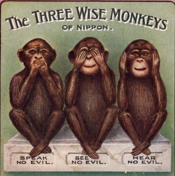 Three Monkeys see no evil, hear no evil, speak no evil