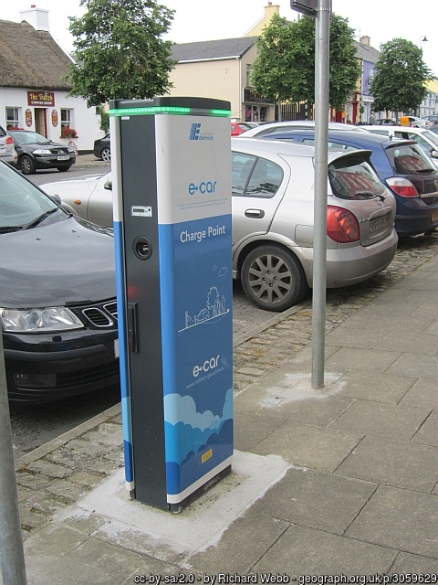 A public charging station for electric vehicles