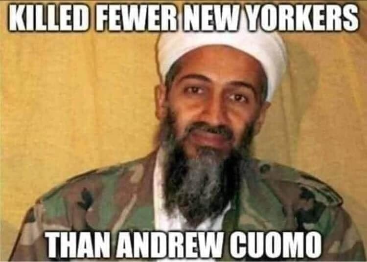 An on-target meme: UBL killed more New Yorkers than did Gov. Andrew Cuomo, Democrat of New York.