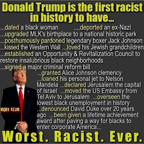 Donald Trump as the worst racist ever