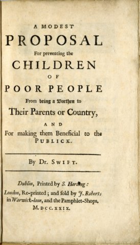 A Modest Proposal - 1729 cover