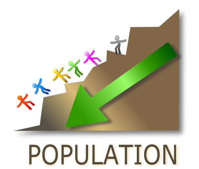 De Pop - population going down, not up