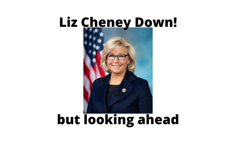 Liz Cheney down but looking ahead