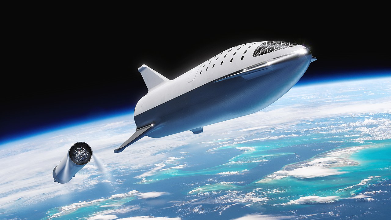 Starship at stage sep - artist's concept.