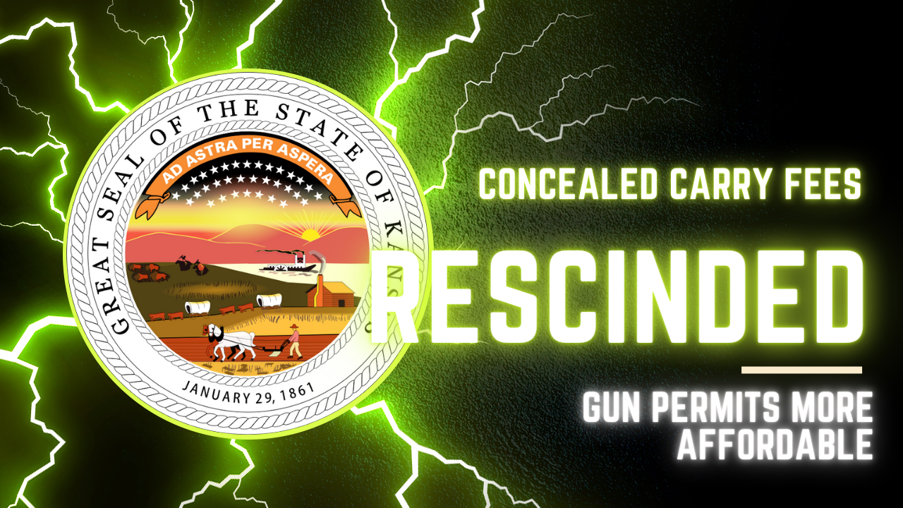 Kansas rescinds State-wide concealed-carry permit fees