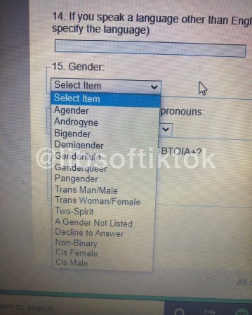 CUNY list of fifteen genders