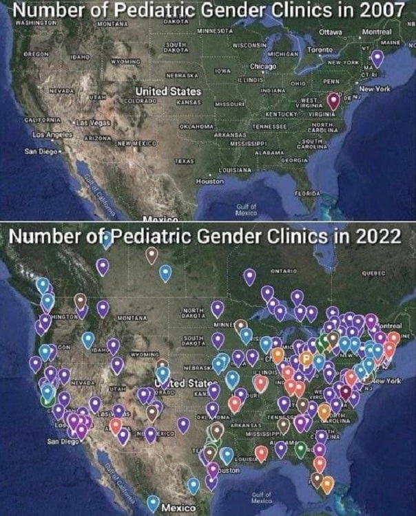 Phenomenal - and suspiciuous - growth of transgender PEDIATRIC clinics