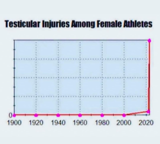 Testicular injuries among female athletes over time