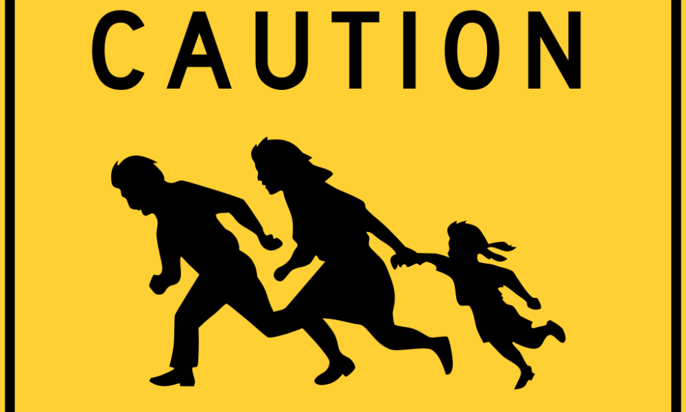 Migrants crossing