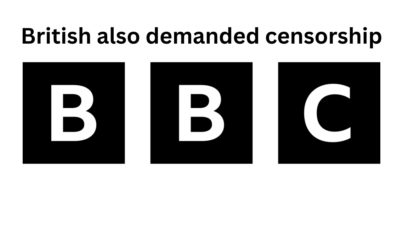 British also demanded censorship
