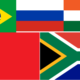 BRICS charter member states. L-R, T-B: Brazil, Russia, India, China (Mainland), South Africa.
