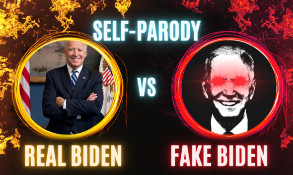 Biden descends to self-parody