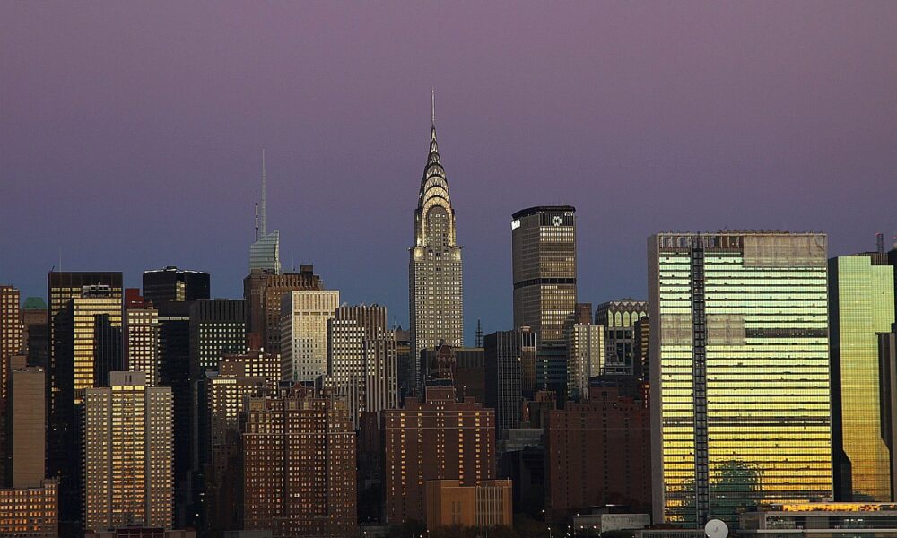 NYC twilight skyline